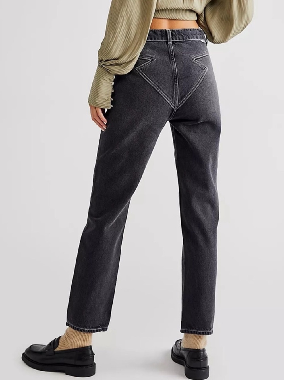 ☀️3/$25 Boyish Black Rayo Jean washed black high rise rigid 24